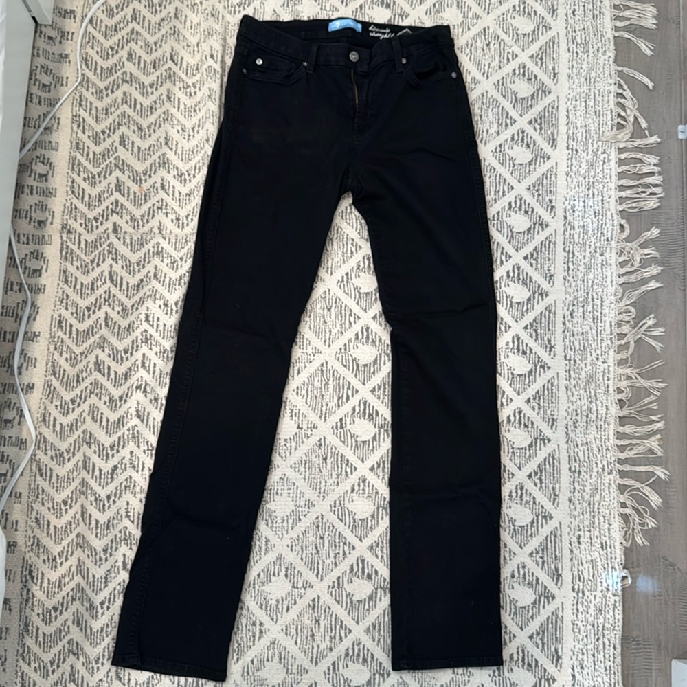 For All Mankind Straight Leg Black Jean